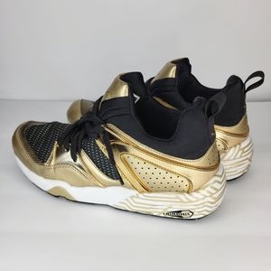Puma Gold and Black Blaze of Glory Sneakers